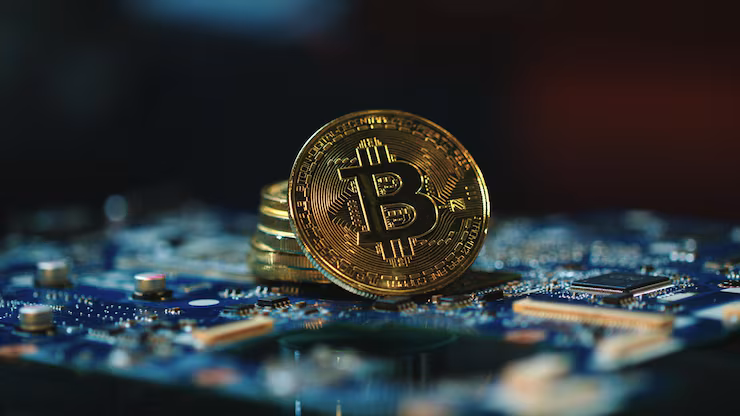 Modern Bitcoin Mining Business Bitcoins Circuit Board Blockchain