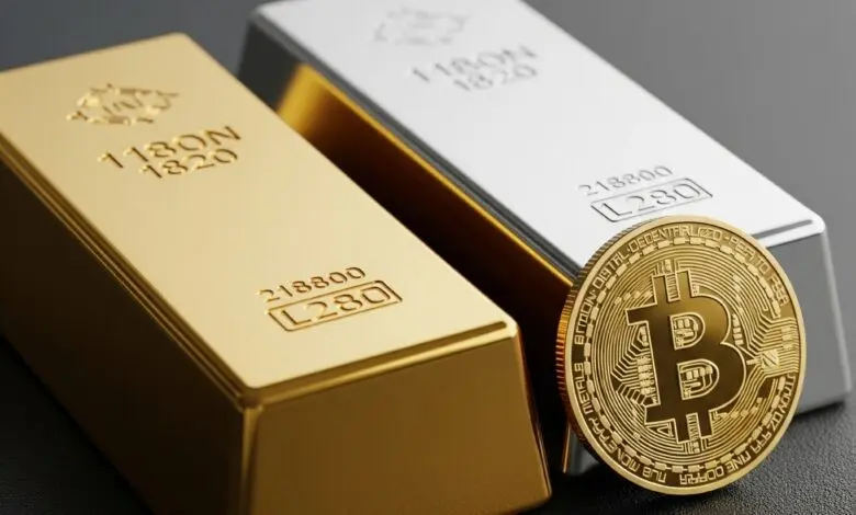 Silver Gold Bitcoin