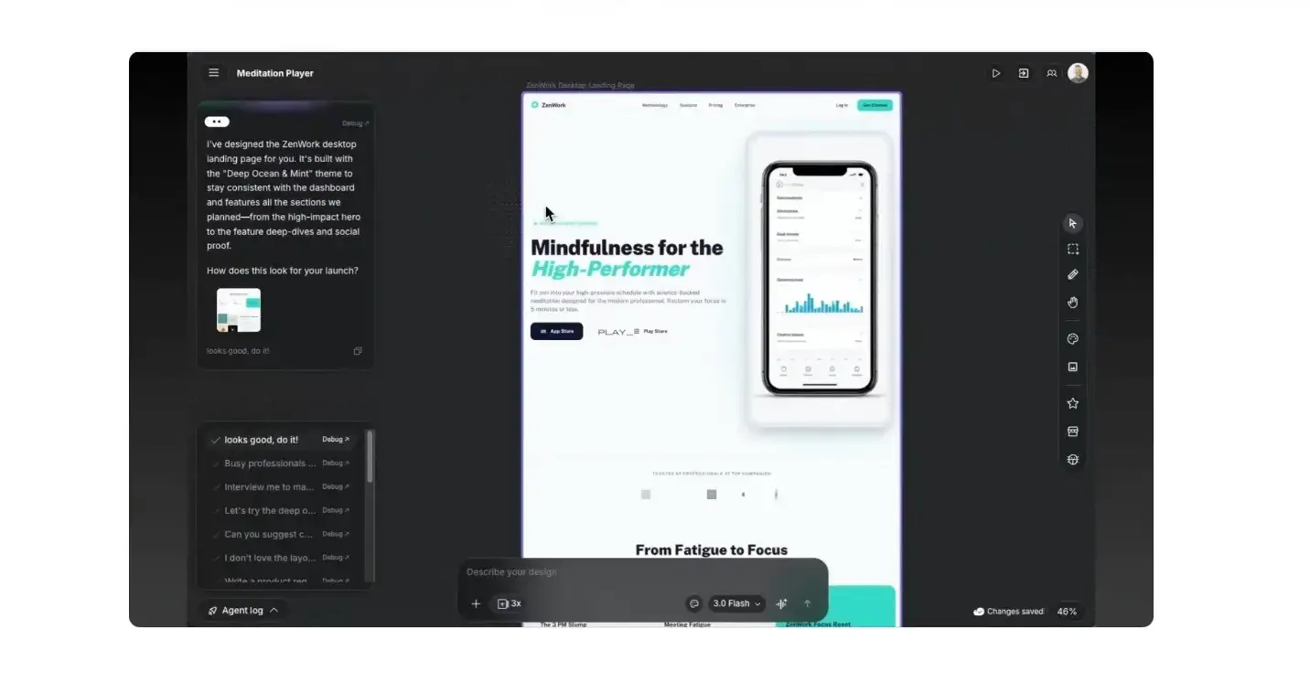 Google Stitch Smarter Design Agent 設計代理截圖