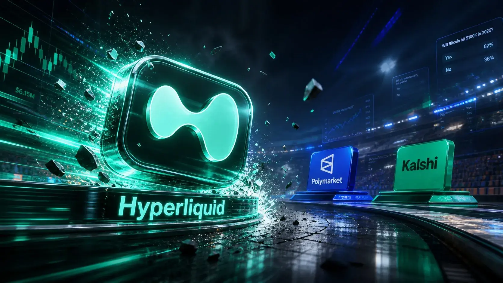 首日交易量碾壓 Polymarket，Hyperliquid 帶著 BTC 二元期權殺入預測市場
