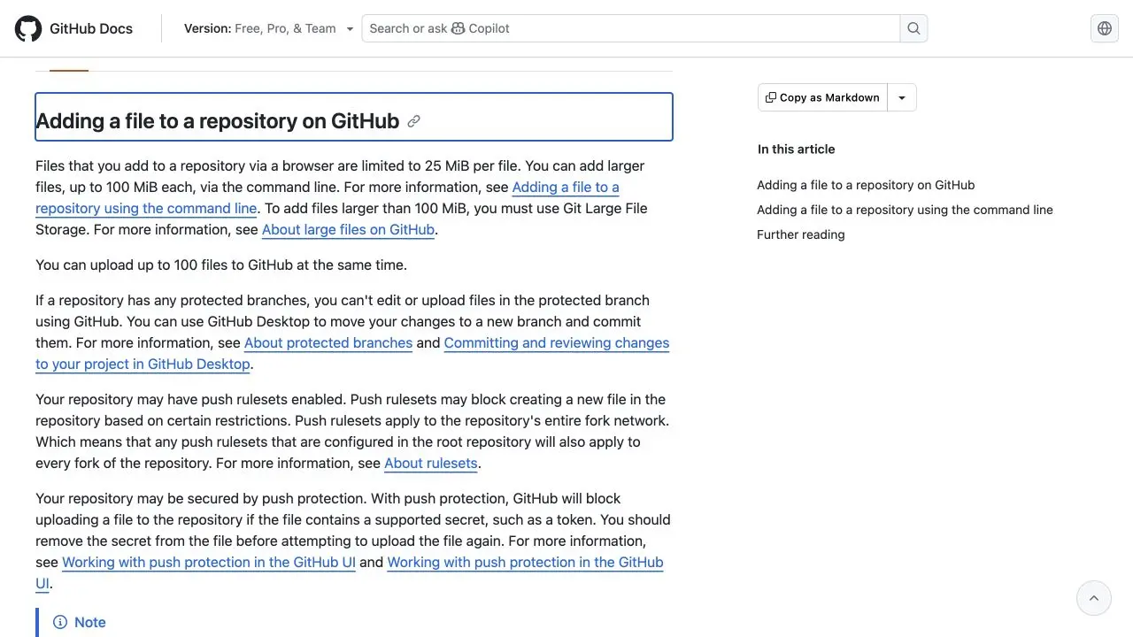 Github Upload Files Docs