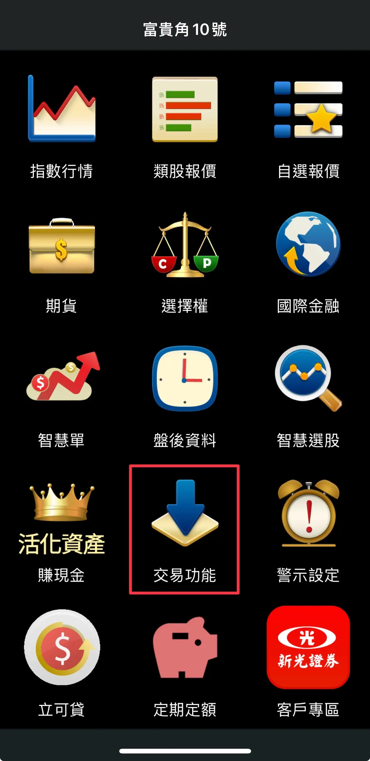 富貴角10號交易功能入口