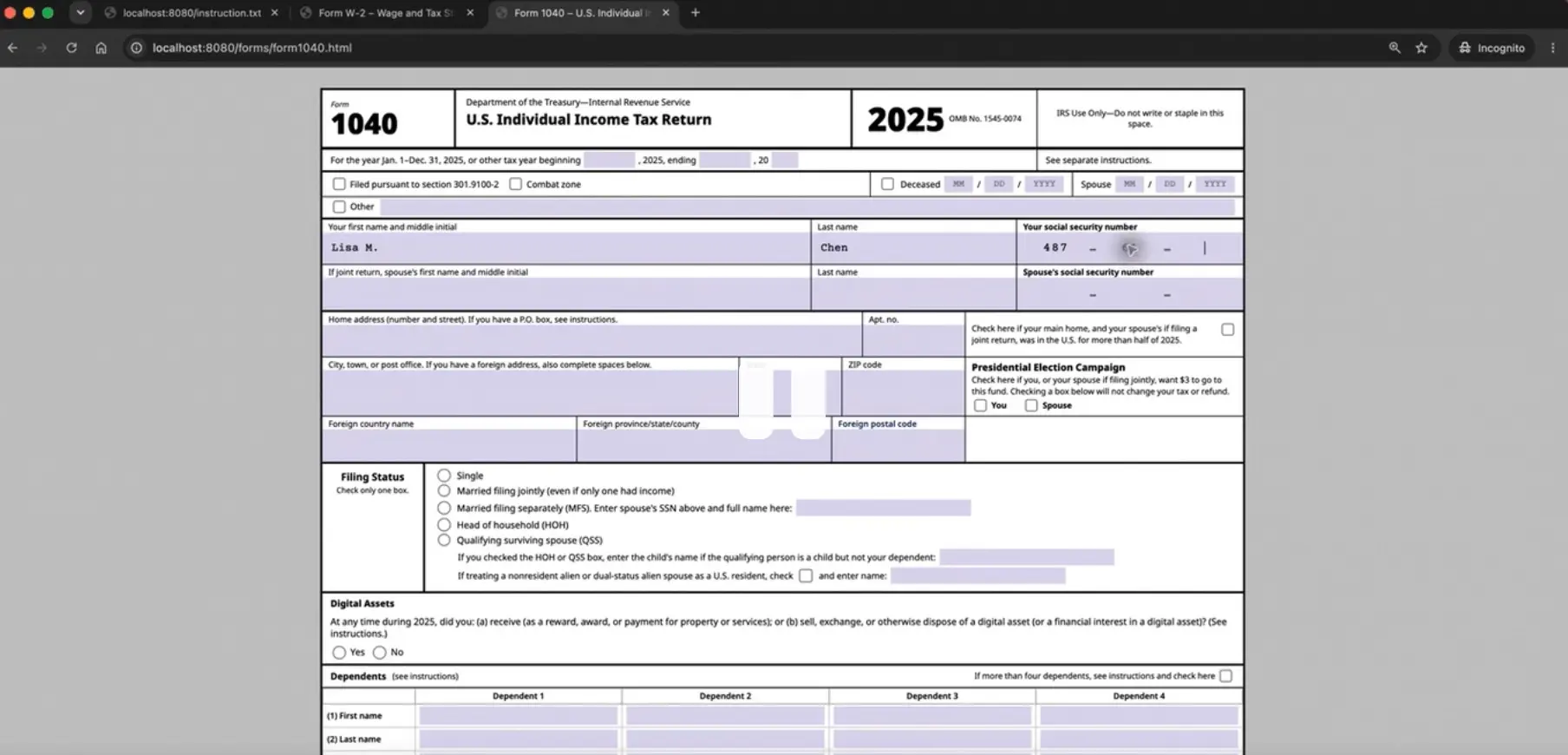 Astra-Form 1040