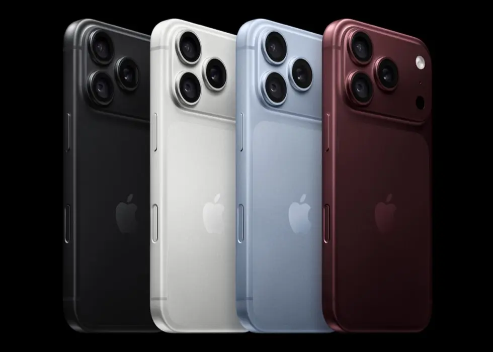 iPhone 18 Pro 官方配色：黑色、銀色、冰川藍色、勃根地紅色