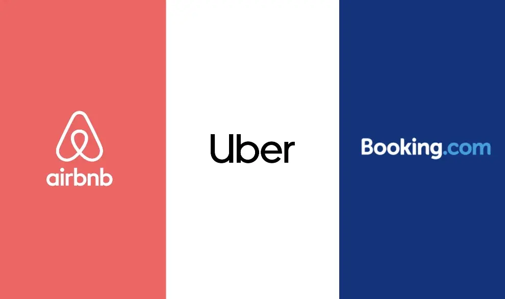 Airbnb、Booking、Uber